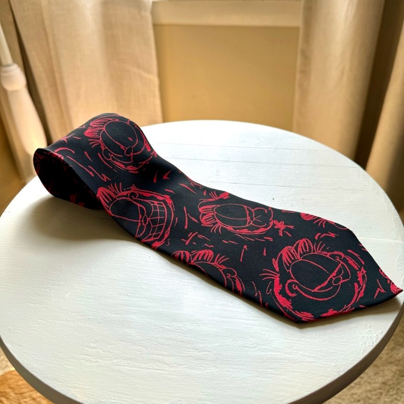 Vintage 1978 Red and Black Garfield Collectors Balancine Inc Necktie - Picture 3 of 7
